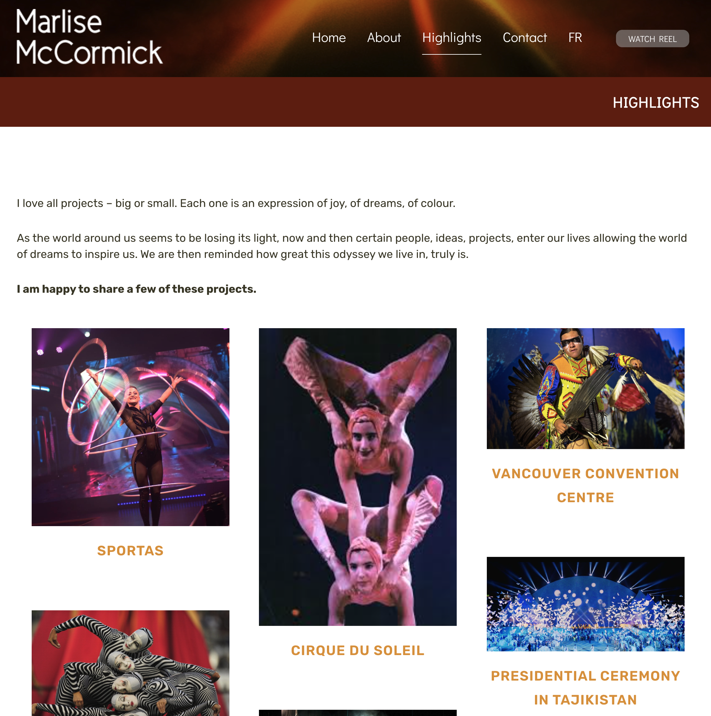 Marlise McCormick Highlights page